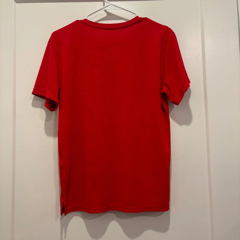 Nike Mens Dri-FIT Standard Fit Short Sleeve Training Shirt Red Small 1680